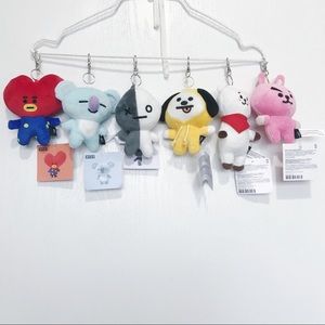 BT21 x LINE korean kpop plush keychains